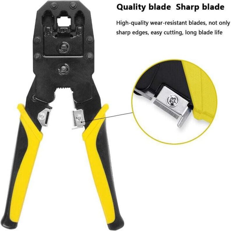 Netzwerkkabeltester, Netzwerkwerkzeugset, RJ45/11/12-Crimpwerkzeug, Netzwerkreparatur/Computerwartung/LAN-Kabeltester