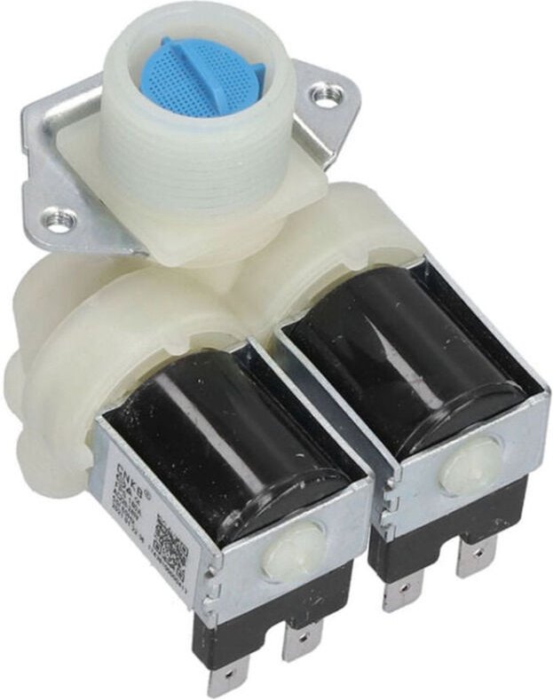 Wasserzulaufventil, PP + Magnetventil aus Aluminiumlegierung mit Doppelkopf für Waschmaschinen, AC220V-240V