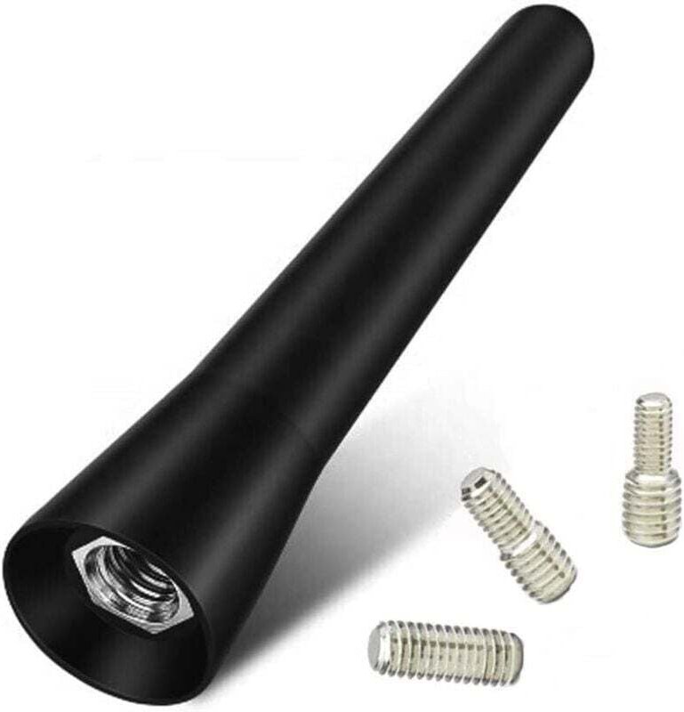 A442 Universelle AM/FM-Dachantenne für Autoradios, kurz, 6,5 cm, Aluminium, für VW Golf Polo Up, Schwarz