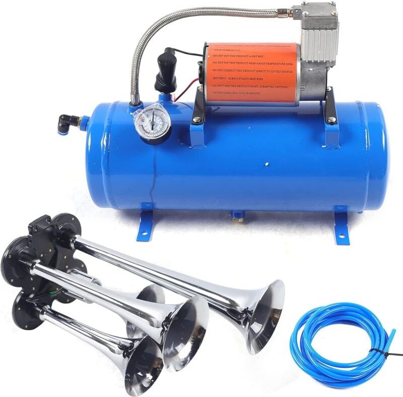 Train Luft Horn Kit Mit Kompressor Tank Durable Suv Car Truck 12V 150Psi 6L Air Compressor Trompete Hupe Trumpet Dc Neu ...