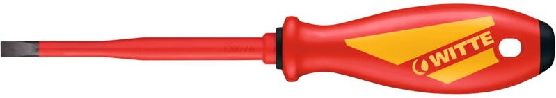Witte 53909 Destornillador aislado de boca plana con varilla reducida MAXX VDE Slim (4,5x175 mm)