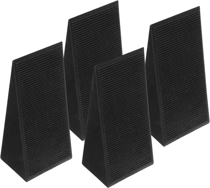 Schwarze Unterlegkeile aus Gummi, rutschfest, für Anhänger und Schwerlastfahrzeuge, robuster stapelbarer Block für Motor...