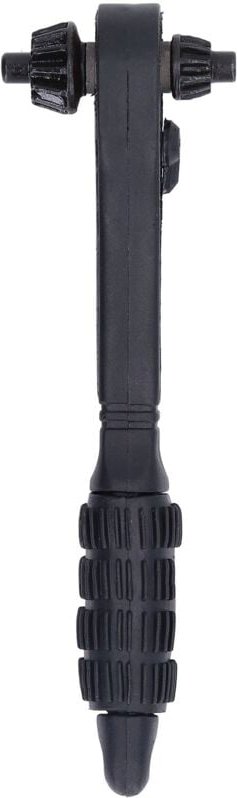 Eujgoov 2-in-1 Ratschenschlüssel, rostbeständiges Bohrfutter, rutschfestes Profi-Design, schwarzer Ratschenschlüssel für...