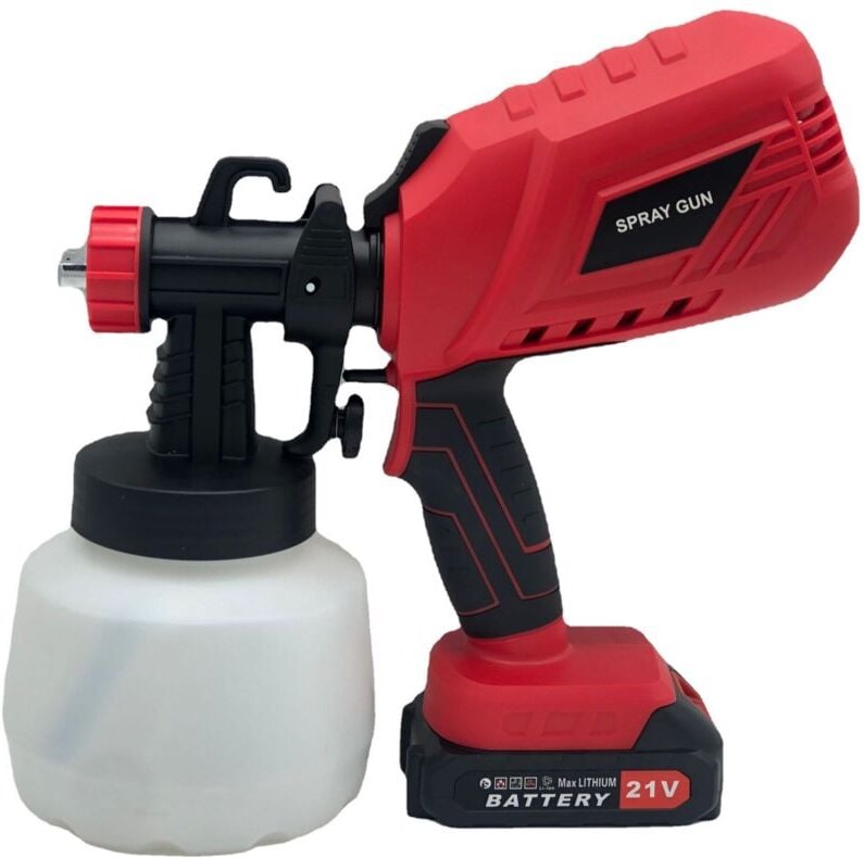 Farbspritzgerät, 120-W-Farbspritzgerät mit 800-ml-Tank, akkubetrieben, Farbspritzgerät für Zäune, elektrisches HVLP-Farb...