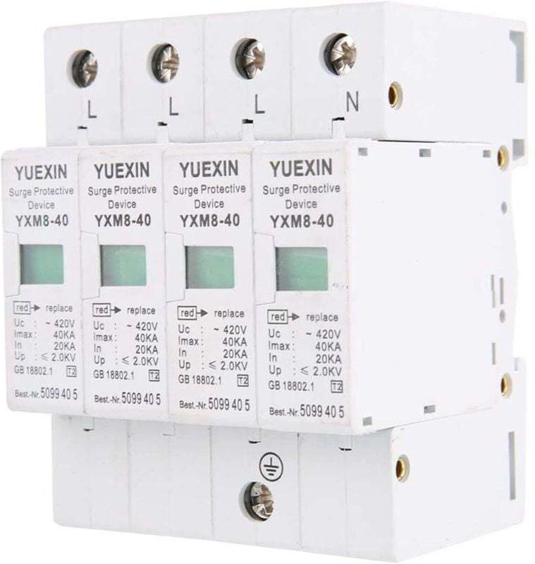 Vtizikl Parafoudre basse tension 4P 40KA, parasurtenseur domestique pour la protection contre la foudre