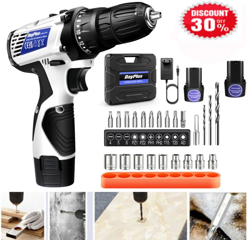 Mini Akkuschrauber Multischrauber Akku-Bohrschrauber Bohrmaschine 2 Li-Ion Akkus