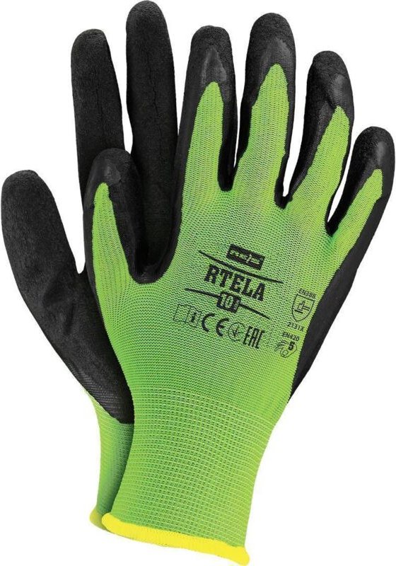Arbeitshandschuhe mit Latex-Beschichtung in Grün Gr. 9