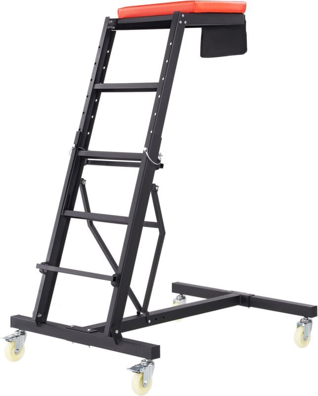 Mophorn Rollbrett für Autos, höhenverstellbar von 126 bis 190 cm, Tragkraft 181 kg, robustes faltbares Design mit 4 Lenk...