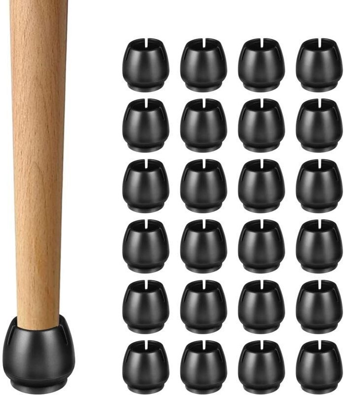 24-teiliges Set Stuhlbeinkappen, Schutzkappen für Stuhlbeine, Stuhlbeinschoner, Beinkappen für Gartenstühle, kratzfest u...