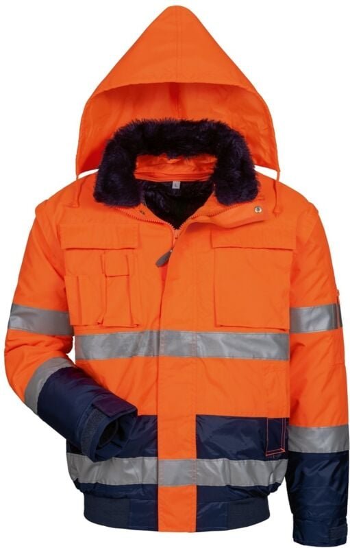 Warnjacke Volker, Gr. m, orange/marine - Elysee