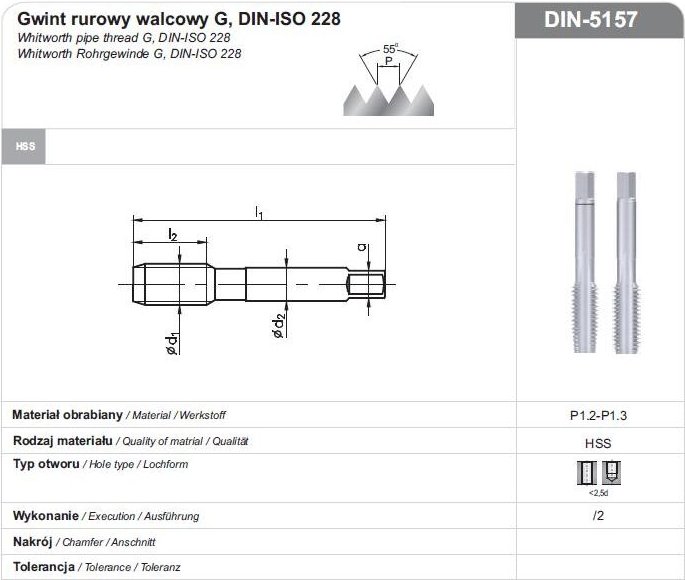 Fanar gwintownik g 3/8" ngra/2