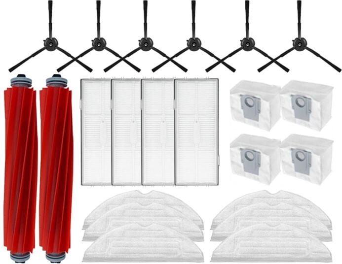 Passend für S7 Max Ultra Q100TSC Teile Hauptrolle Seitenbürste Hepa-Filter Mopp-Pad Tuch Staubbeutel Zubehör