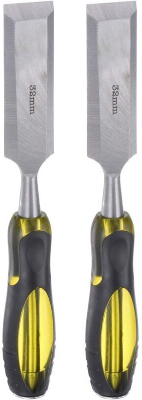 ZVD - 2 stücke Gerade Holzmeißel 32mm x 260mm cr-v Legierung Abgeschrägte Klinge Holzbearbeitung Hand Werkzeuge