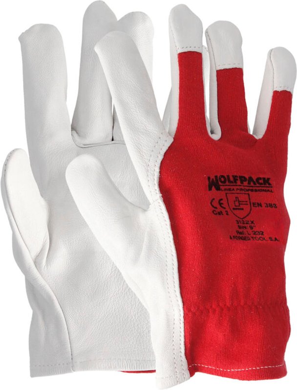 Leder-/Leinenhandschuhe mit Aufhänger, 22,9 cm, Arbeitshandschuhe, Schutzhandschuhe (Paar)