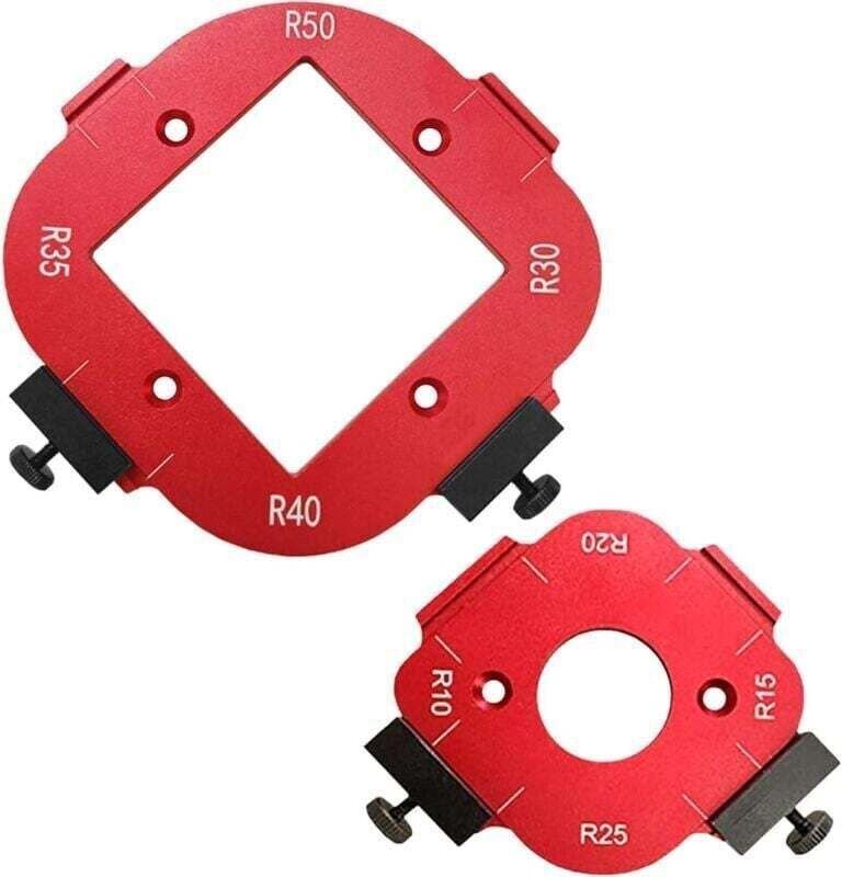 Frässchablone aus Aluminiumlegierung, Bogenschneid-Hilfswerkzeug, Winkelschablone für Fräsen der Modelle R10, R15, R20, ...