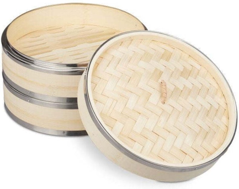 Bamboo steamer 2 tier