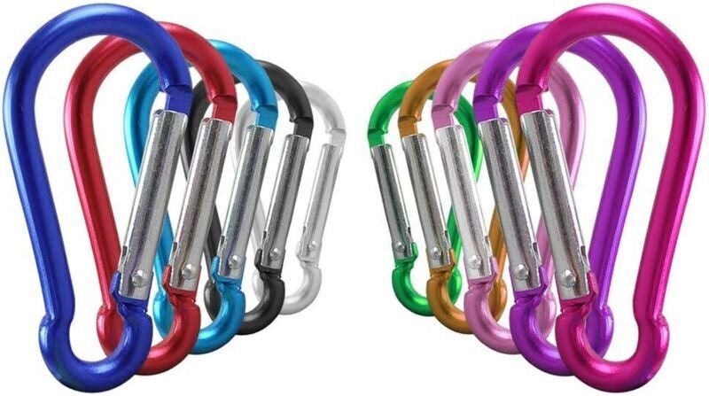 D-Ring-Karabinerhaken, multifunktionaler Outdoor-Sport-Karabinerclip aus Aluminium