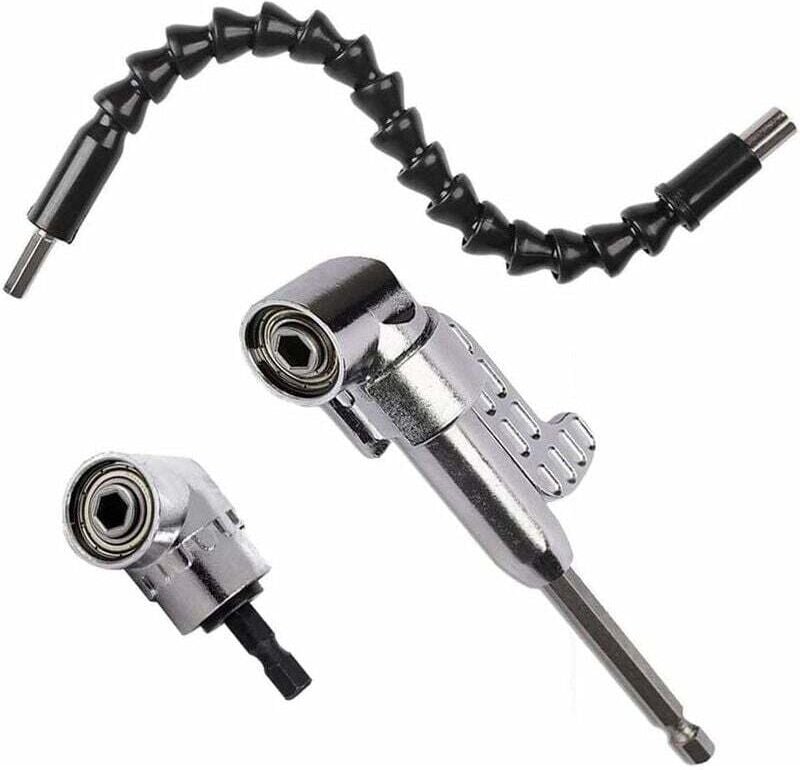 Winkelbohrer, 1-teiliges 30 cm flexibles Schaft-Schraubendreher-Set, 105 Grad magnetischer Sechskantschaft, 6 mm bis 1/4...