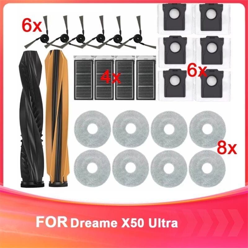 Für X50 Ultra Roboter-Staubsauger, Rollenbürste und Filter-Set