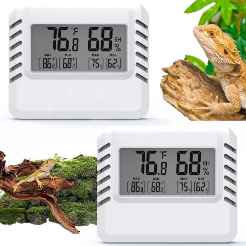 Set mit 2 Thermometer-Hygrometern, Innenthermometer, hohe Präzision – Weiß