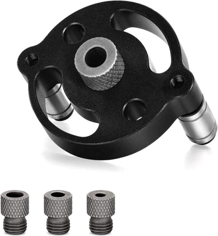 3-Loch-Bohrer-Locator, gerader Locher, Bohrvorrichtung, Zimmerei-Positionierungswerkzeug, verstellbare Bohrführung, 6/8/...