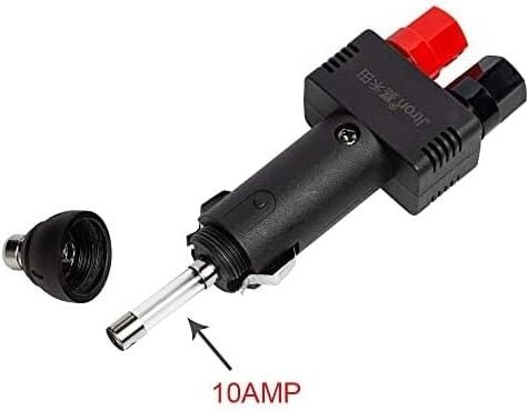 Zigarettenanzünder-Steckdose 12 v, 10 a, Zigarettenanzünder-Steckdose mit Stromkabel zum Sparen, schwarzes Stromkabel fü...