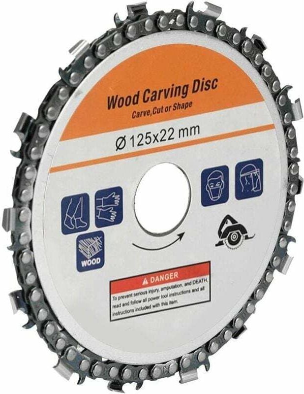 125 mm 16 Zähne Edelstahl-Nutscheiben für Holzschleifer, Trennscheiben für 5-Zoll-Winkelschleifer, Schnitz-Trennscheiben...