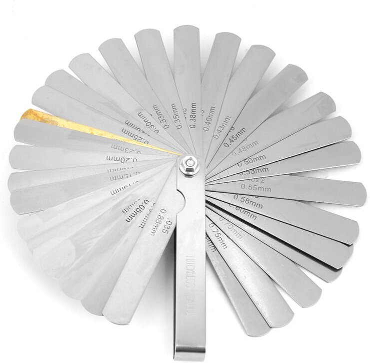 89 mm Edelstahl-Dickenmessgerät, metrische und imperiale Skala, Schweißnahtprüfwerkzeug, 0,04 bis 0,88 mm