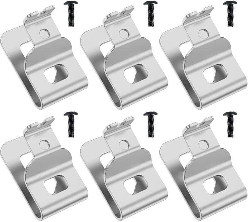 6-teilige Gürtelclips für Dewalt-Bohrer, Gürtelclips aus Edelstahl 304, Haken mit Schrauben für N268241 für 20-V-Elektro...