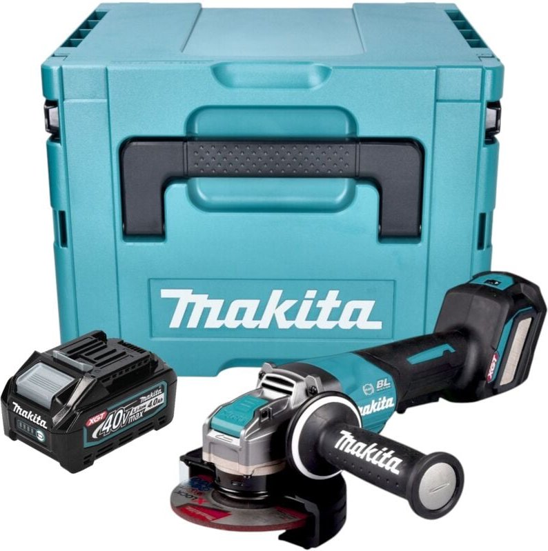 Makita GA 044 GM101 Akku Winkelschleifer 40 V max. 125 mm X-LOCK Brushless + 1x Akku 4,0 Ah + Makpac - ohne Ladegerät