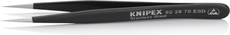 Knipex - 92 28 70 esd Präzisionspinzette Spitz, fein 110 mm