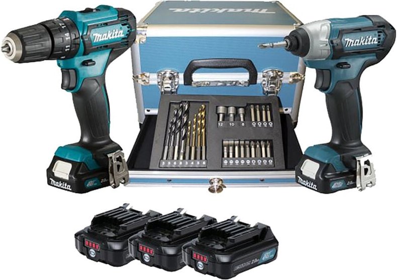 Makita - CLX228SAX2 Impuls-Bohr Schraubendreher-Set 12V 3 x 2,0 Ah Zubehörkoffer
