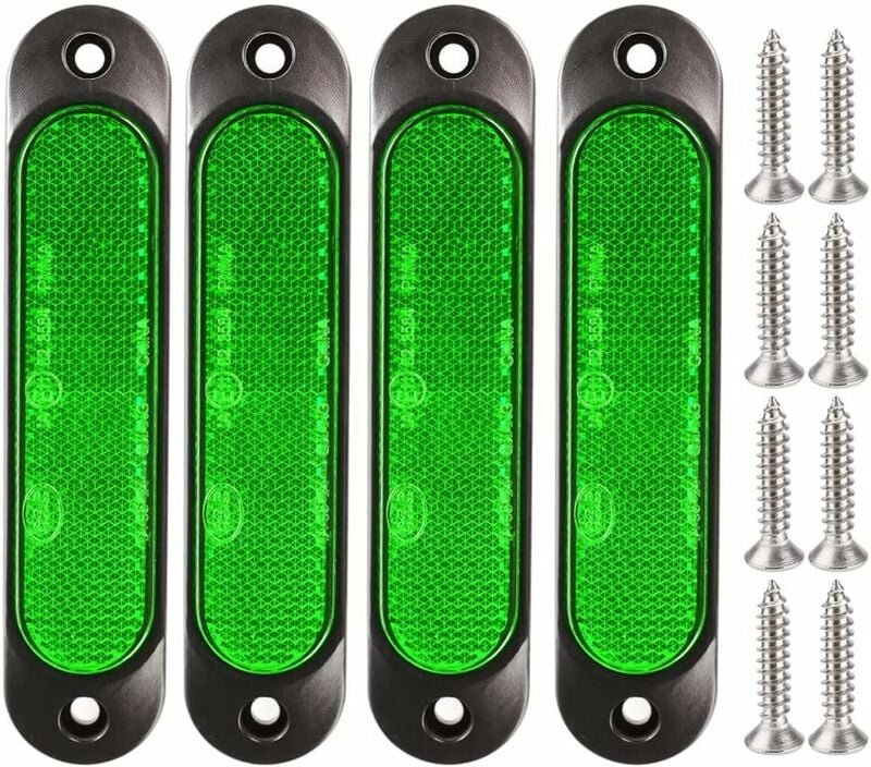 4 Stück 12 V-24 v 27 LED-Anhängermarkierungen vorne, LED-Anhängerparkschilder hinten für lkw, Bus, Boot, Wohnmobil, lkw,...