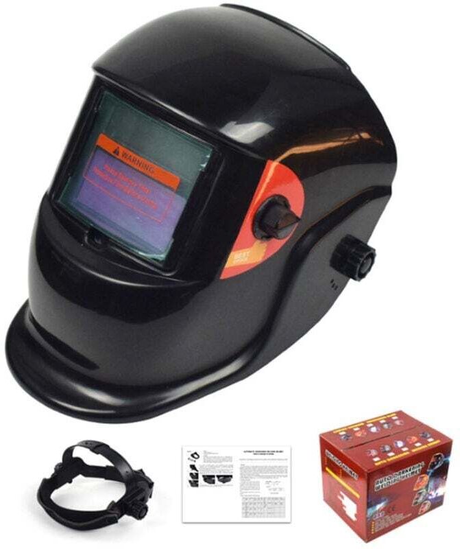 Masque De Soudage Solaire À Gradation Automatique Noir 90 Mm X 35 Mm