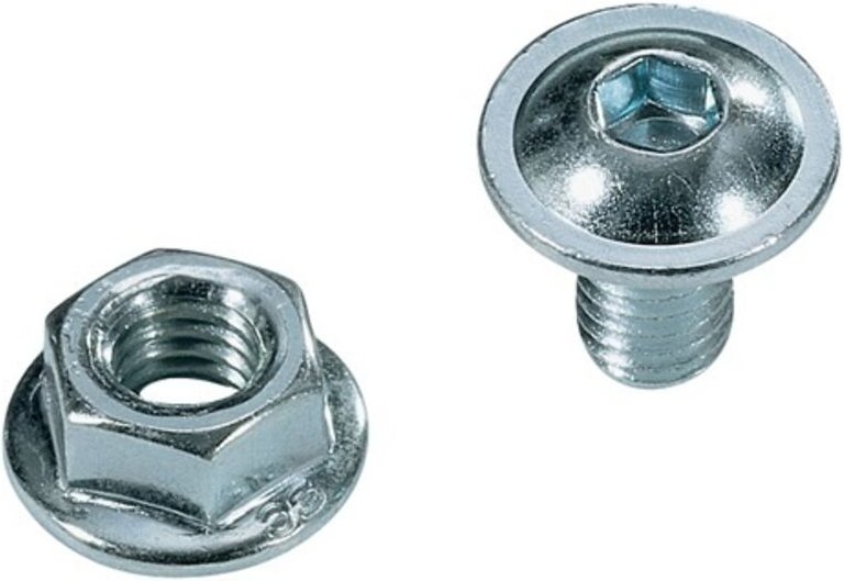 Meta - Linsenflanschkopfschrauben und Bandmuttern je 12 Stück M6 x 12