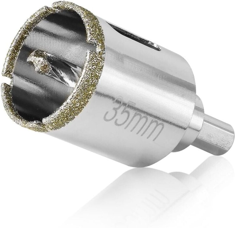 35-mm-Diamant-Lochsäge mit Zentrierführungsbohrer