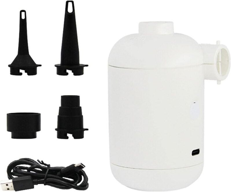 1 Stück Mini-Luftpumpe für Schlauchboote – elektrische tragbare Luftmatratzenpumpe Mini-USB-Luftpumpe, kabellose Aufblas...