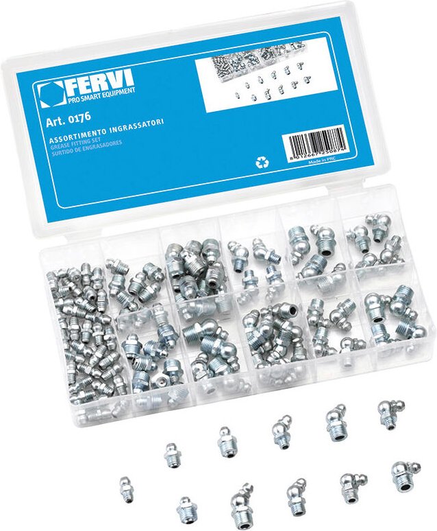Fervi - 1110 tlg sortiment schmiernippel kegelschmierniple M6 M8 M10 0176
