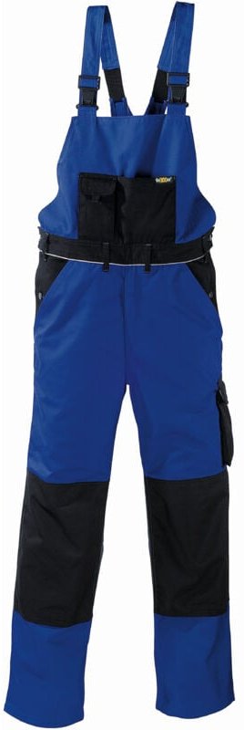 Canvas (320 g/m²) Latzhose AMAZONAS kornblau/schwarz Größe 110