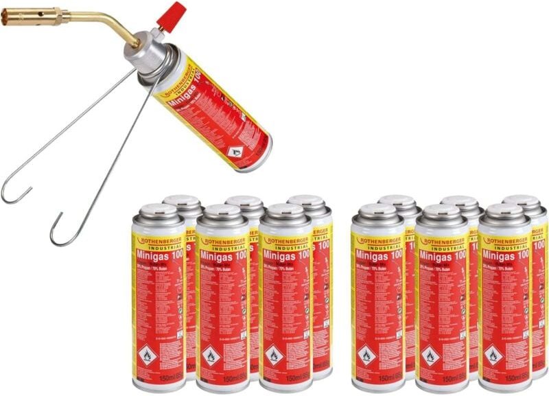ROTHENBERGER Industrial 1x RoFire Mini SET 650°C + 12x Minigas 100 150ml - 1500005214