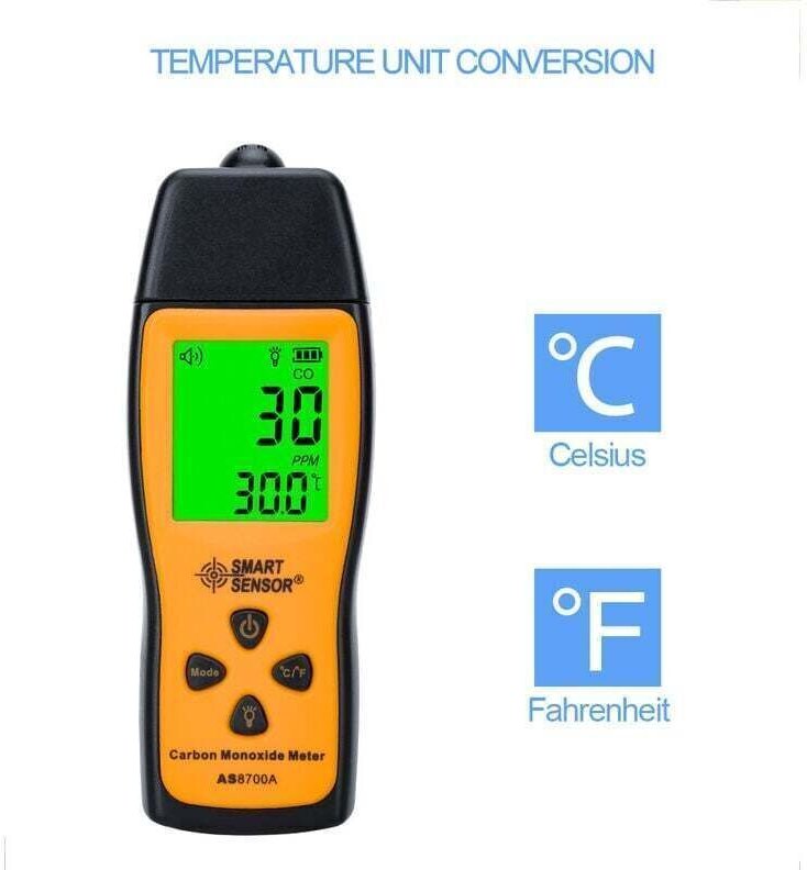 Tragbares Kohlenmonoxidmessgerät, Kohlenmonoxidtester und -detektor,