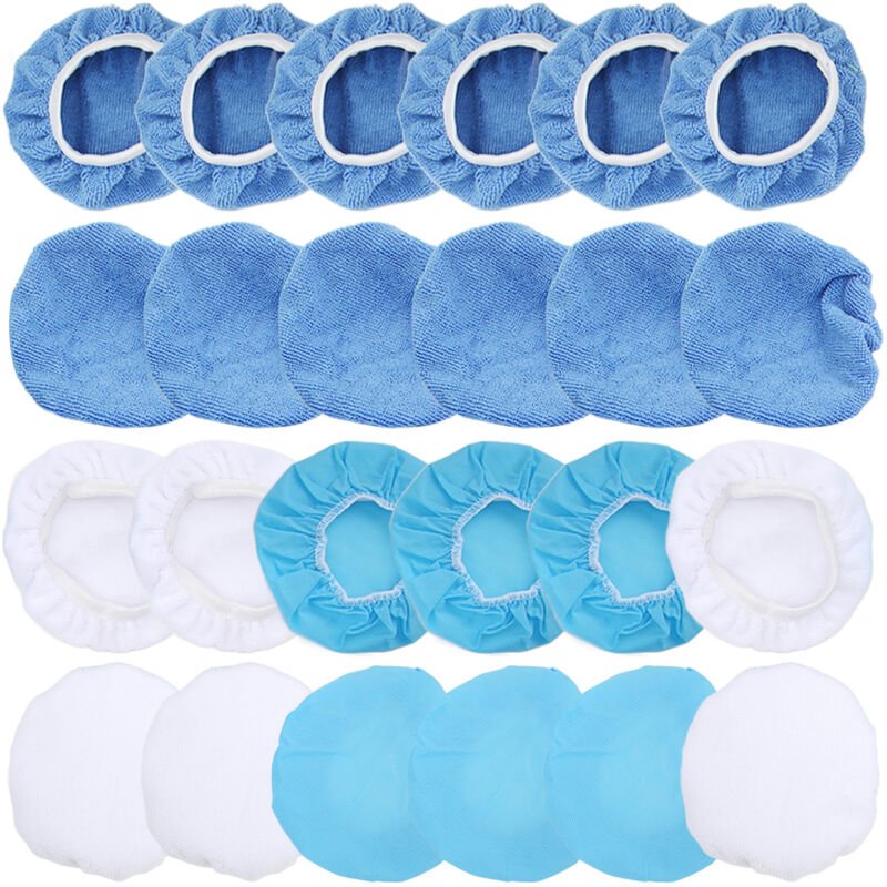 24 Packungen Motorhaubenpoliertücher 6 Zoll / 150 mm Mikrofasertücher aus Baumwolle für Motorrad-Motorräder.