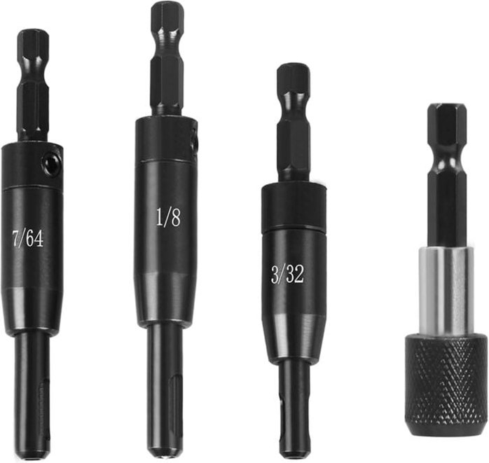 Selbstzentrierender Bohrer für , 3/32 Zoll, 7/64 1/8 Zoll mit Halter-Zentrierfindung