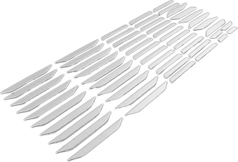 Tlily - 54 stücke 3D Edelstahl Kühlergrill Aufkleber Trim 4 2019 2020 2021