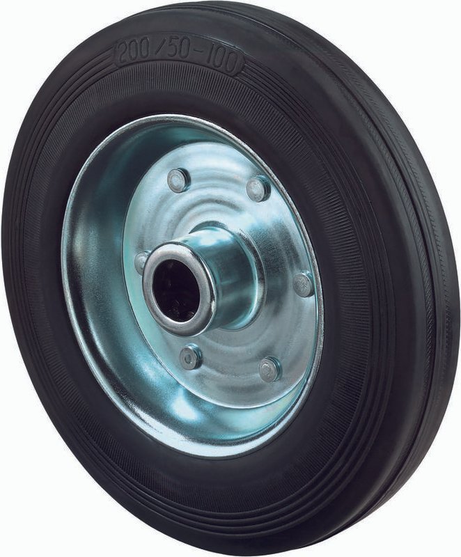 BS ROLLEN Gummirad 80mm Stahlblech Rollenkorblager