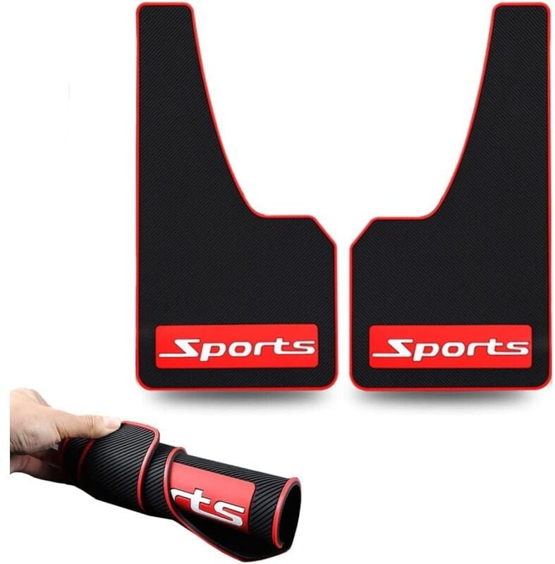 Ersandy - Auto-Schmutzfänger aus weichem Material – universelle Kompatibilität – Schwarz – Gummi – kollisionsfrei – univ...