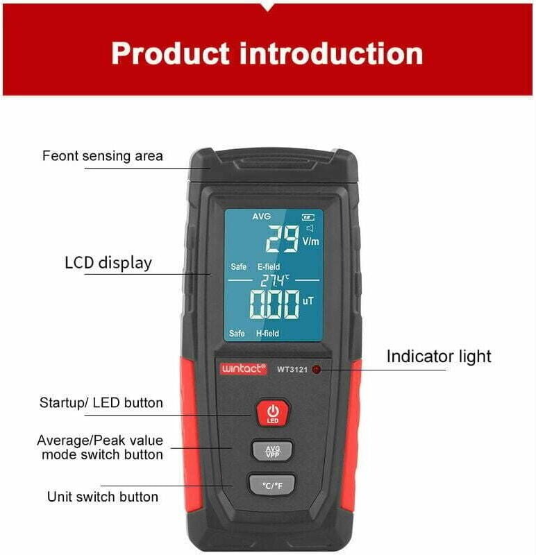 Messgerät für elektromagnetische Wellen mit dualer elektromagnetischer Feldmessung, ideal zur Überwachung der Strahlung ...