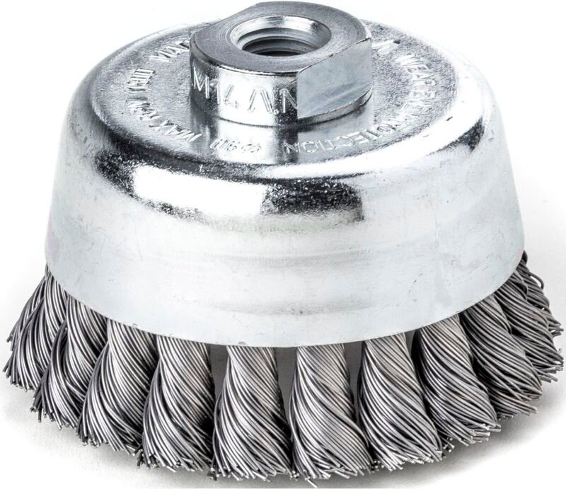 Lessmann Topfbürste Stahl M14 gezopft 80x0,5mm