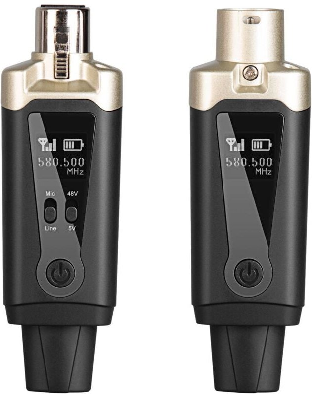 Mikrofon Wireless Sender Empfänger 1 zu 1 UHF Kabelloses Mikrofon für Dynamisches Mikrofon Kondensatormikrofon 50m für G...