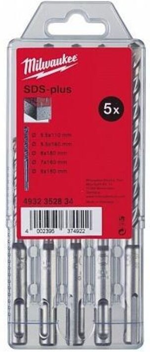 MILWAUKEE SDS-PLUS BOHRERSATZ 5-teilig (5,5-8 mm)